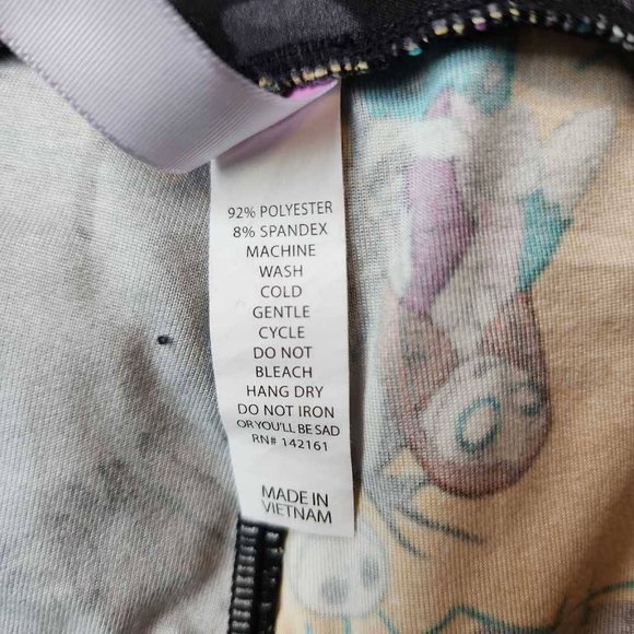 Lularoe Womens Halloween Leggings Black Jack Skellington Sally Hearts Stretch OS - Picture 5 of 5